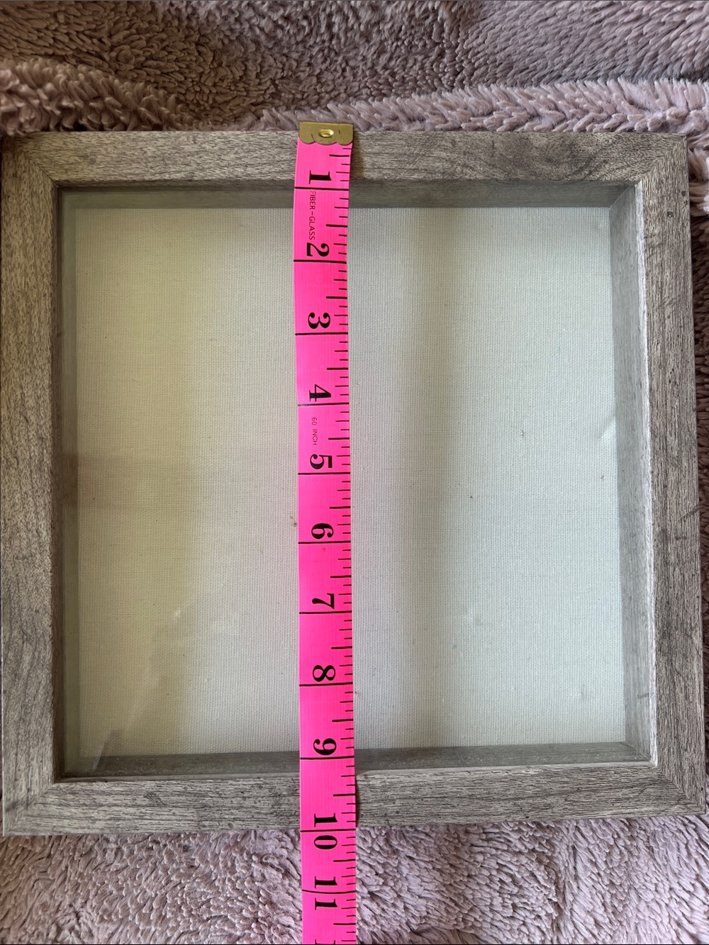 Rustic Gray • Wood Shadow Box Frame • With Glass • 10x10inch